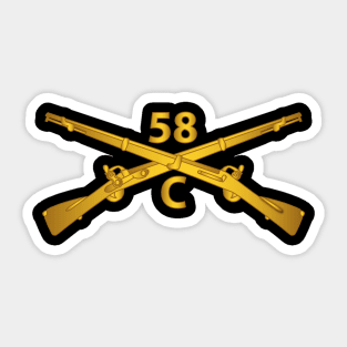 Charlie Company - 58th Infantry Regiment - Infantry Br wo Txt X 300 Sticker